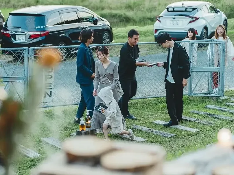 ウェディングパーティ ゲストの到着