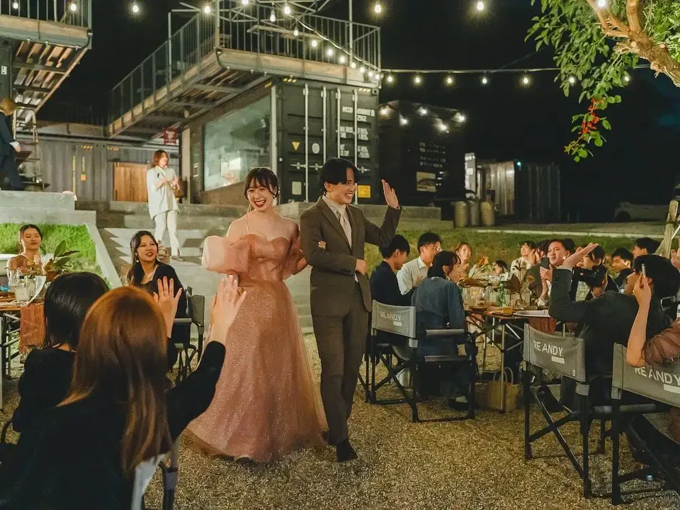 ナイトウェディング アウトドアウェディング